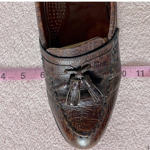 Vintage Dack Brown Antelope Leather Loafers Shoes 8.5 - Picture 11 of 13